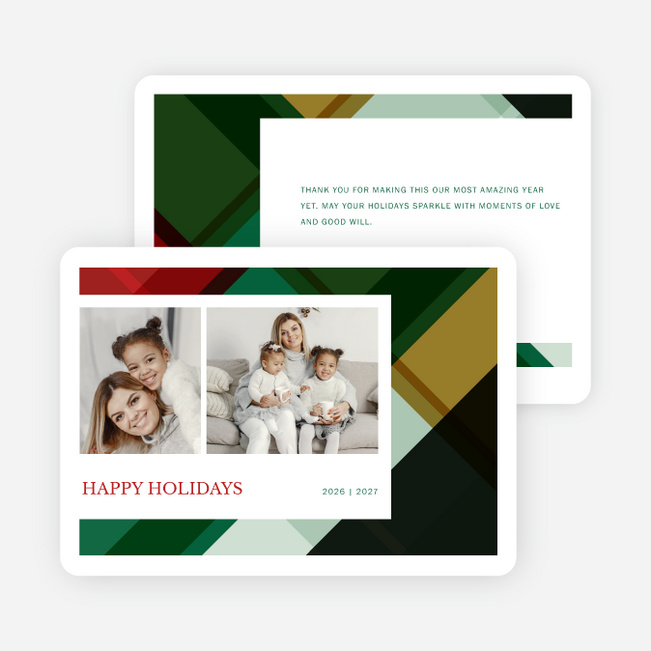 Big Plaid Holiday Cards and Invitations - Multi