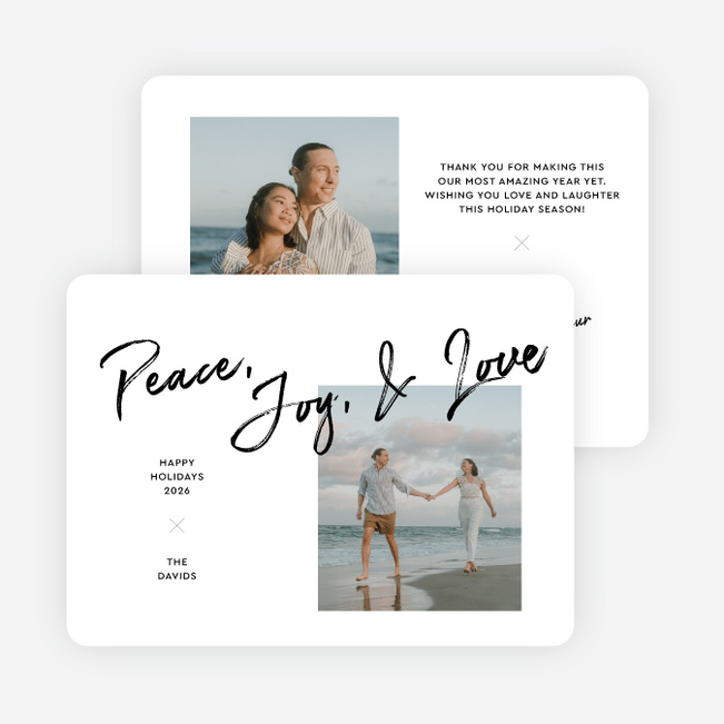 Brushed by the Season Holiday Cards and Invitations - Black