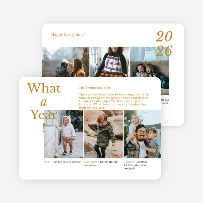 Happy Flashback Holiday Cards and Invitations - Yellow