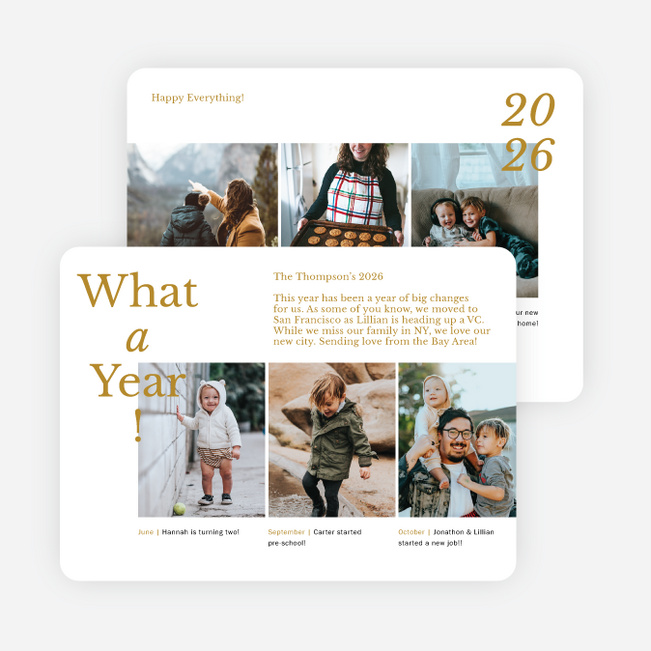 Happy Flashback Holiday Cards and Invitations - Yellow