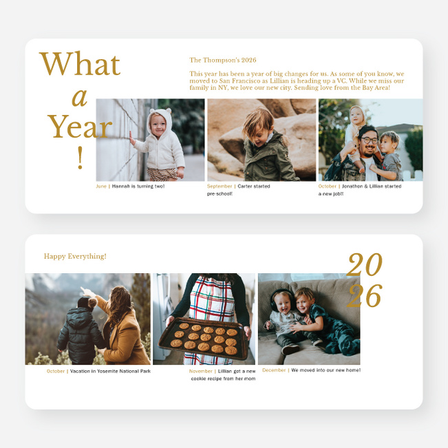 Happy Flashback Holiday Cards and Invitations - Yellow