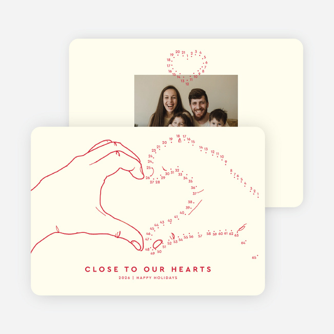 Heartful Connection Holiday Cards and Invitations - Beige
