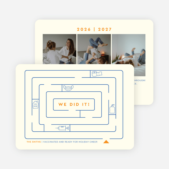 Icon Maze Holiday Cards and Invitations - Beige