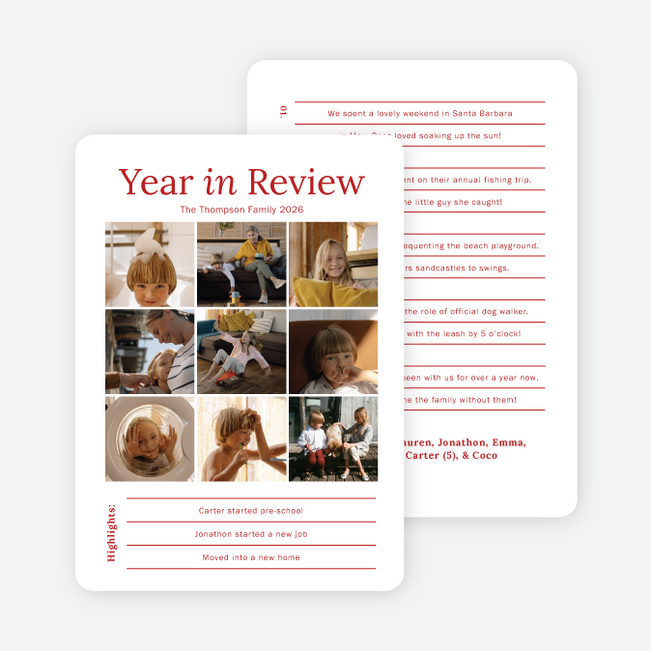 Listed Review Holiday Cards and Invitations - Red