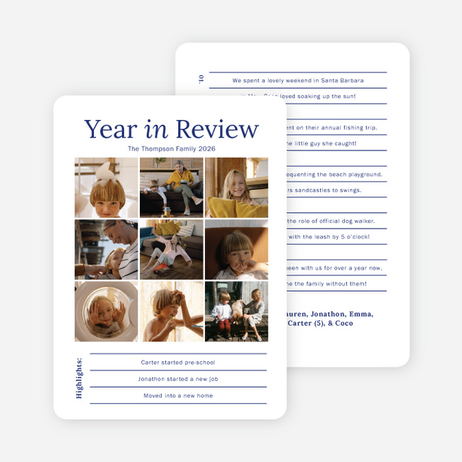 Listed Review Holiday Cards and Invitations - Blue