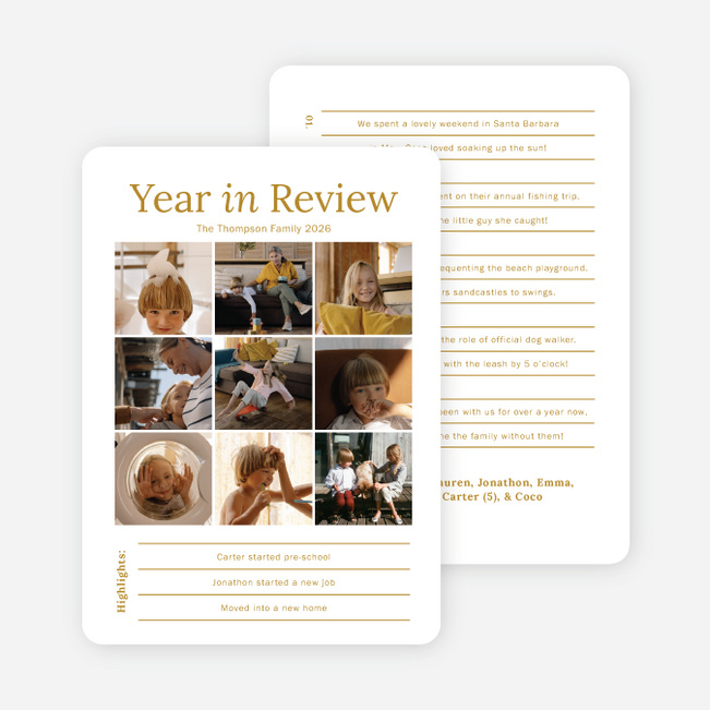 Listed Review Holiday Cards and Invitations - Yellow