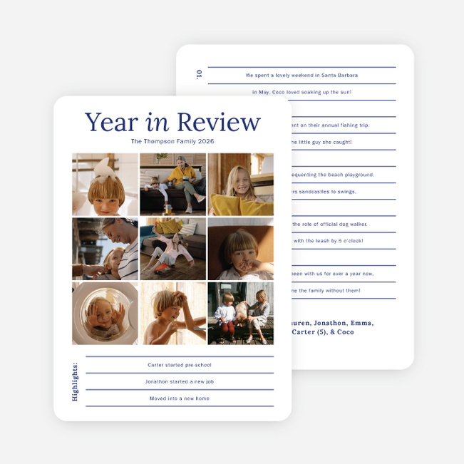 Listed Review Holiday Cards and Invitations - Blue