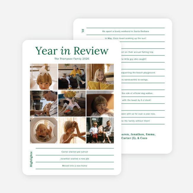 Listed Review Holiday Cards and Invitations - Green