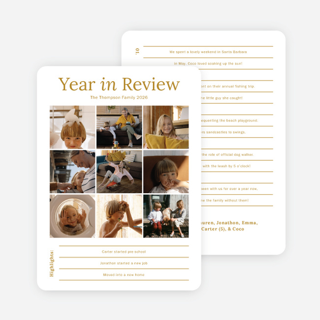 Listed Review Holiday Cards and Invitations - Yellow