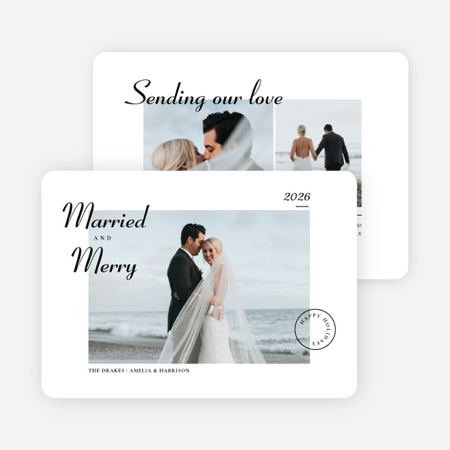 Mistletoe Match Holiday Cards and Invitations - White