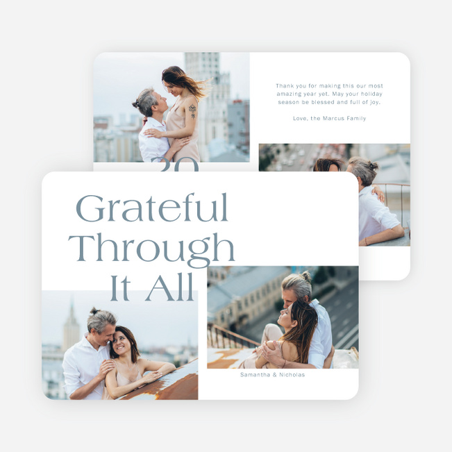 Through It All Holiday Cards and Invitations - Blue