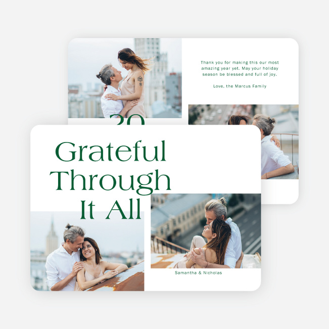 Through It All Holiday Cards and Invitations - Green