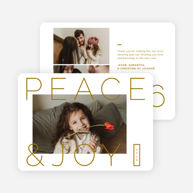 Truly Peaceful Holiday Cards and Invitations - Yellow
