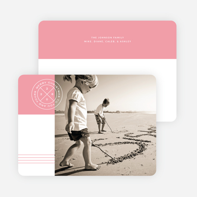 Christmas Seal Christmas Cards - Pink
