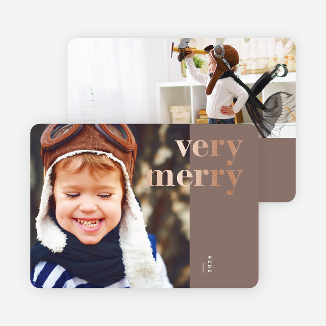 Foil Wishes Christmas Cards - Gray