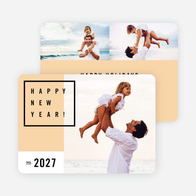 Be Modern New Year Cards - Orange