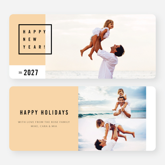 Be Modern New Year Cards - Orange