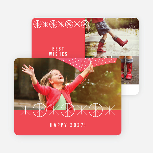 Ornaments Galore New Year Cards - Red