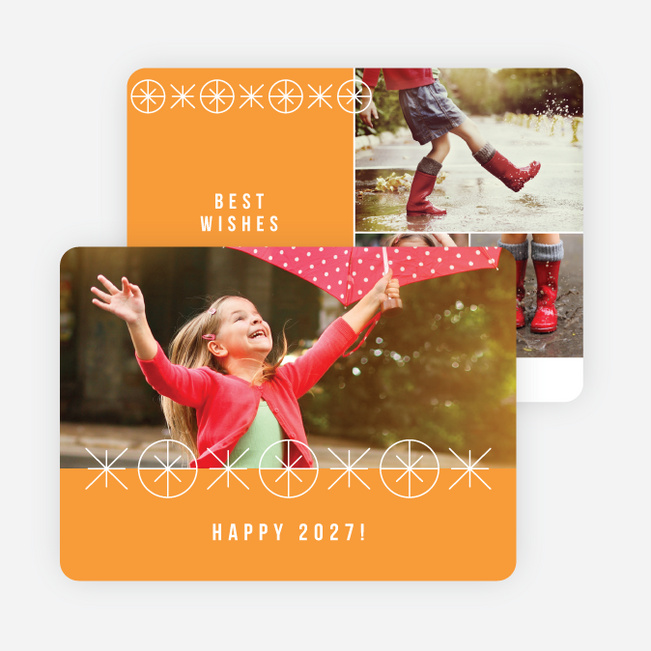 Ornaments Galore New Year Cards - Orange