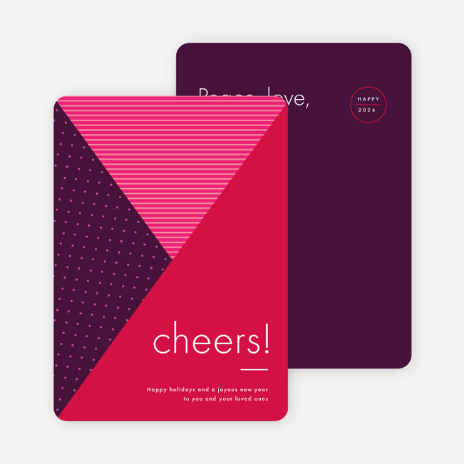 Pop of Patterns New Year Cards - Red