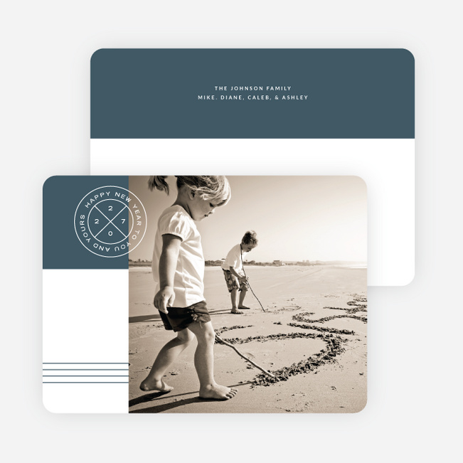 Simple Seal New Year Cards - Gray