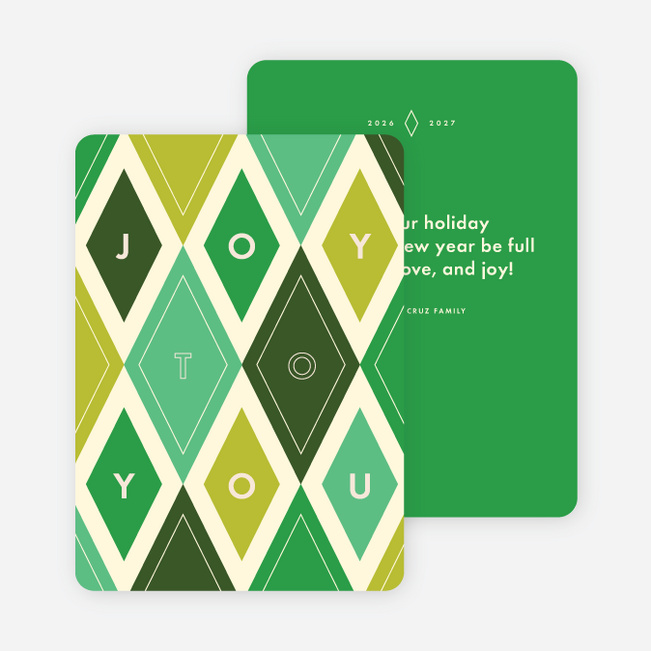 Joy to You Holiday Cards - Green