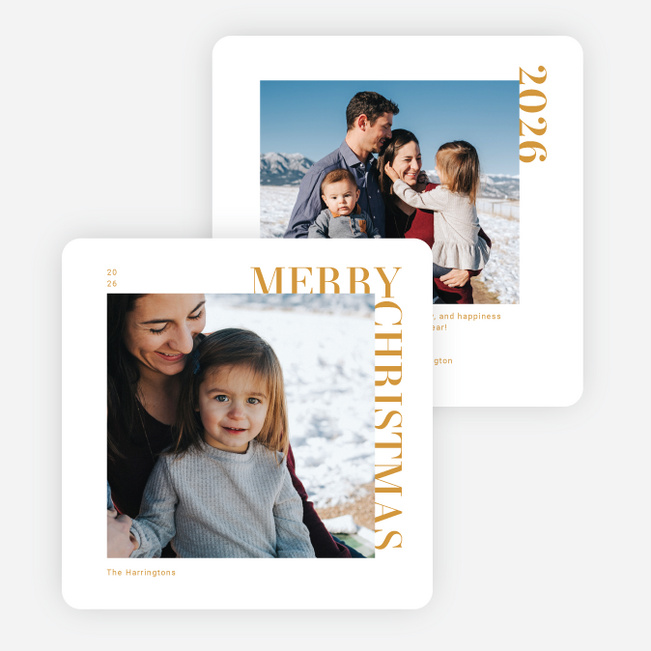 Merry & Modern Christmas Cards - Yellow