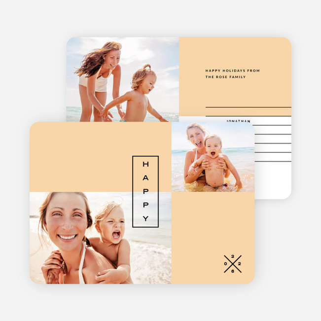 Modern Lines Holiday Cards - Orange