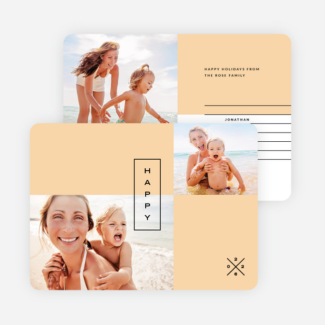 Modern Lines Holiday Cards - Orange