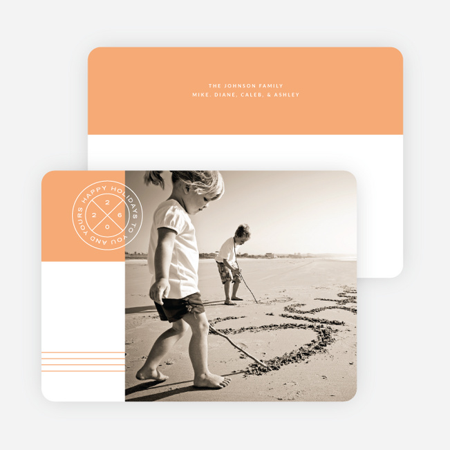 Modern Seal Holiday Cards - Orange