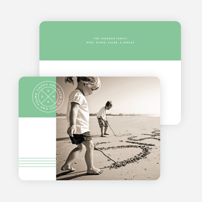 Modern Seal Holiday Cards - Green