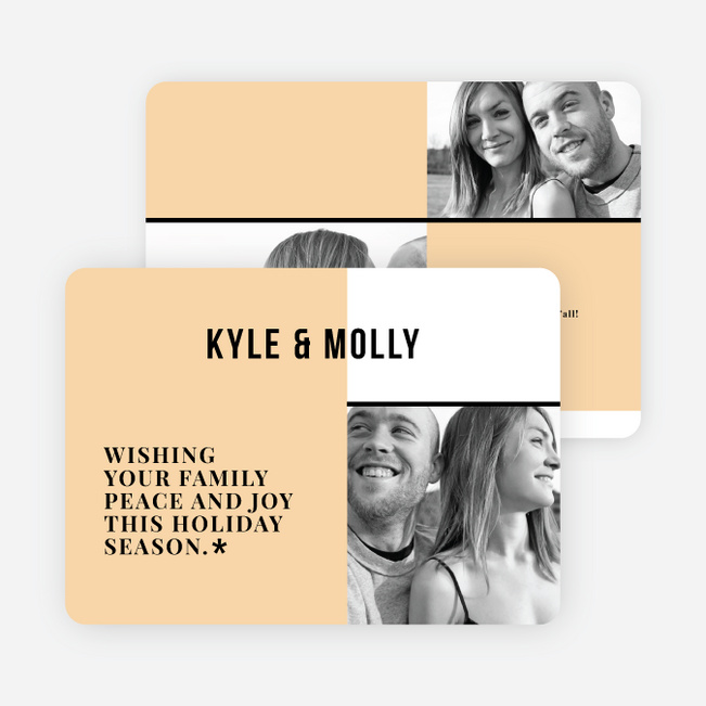 Modern Togetherness Holiday Cards - Orange