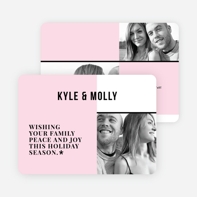 Modern Togetherness Holiday Cards - Pink