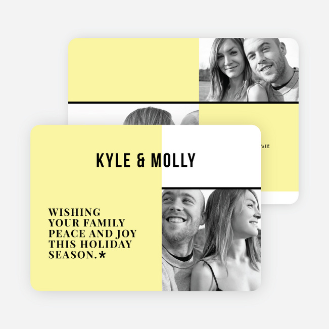 Modern Togetherness Holiday Cards - Yellow
