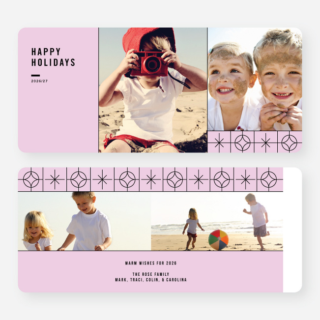 Reach for the Stars Holiday Card - Purple