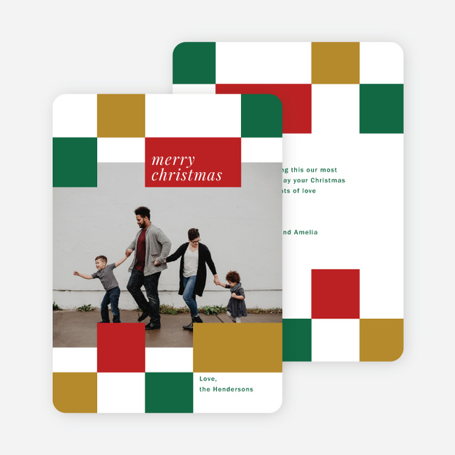 Tiled Fun Christmas Cards - Multi