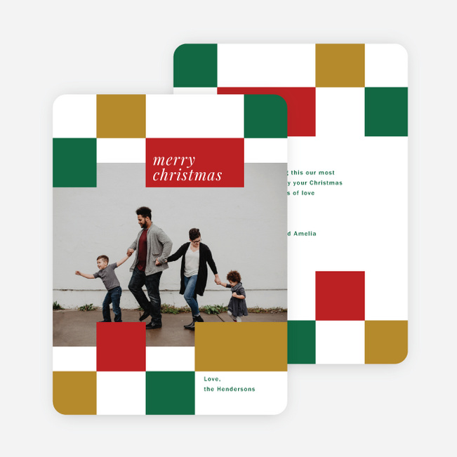 Tiled Fun Christmas Cards - Multi