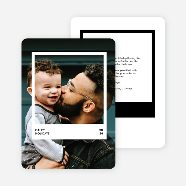 Clear Moments Holiday Cards and Invitations - Black