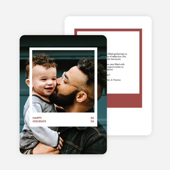 Clear Moments Holiday Cards and Invitations - Red