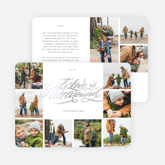 Foil God’s Love Christmas Cards - Gray