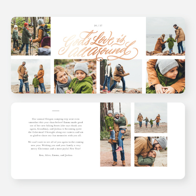 Foil God’s Love Christmas Cards - Pink