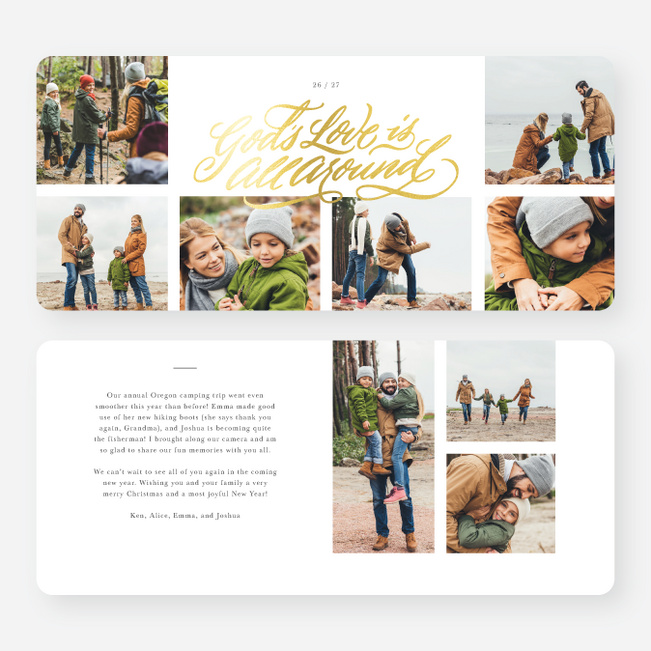 Foil God’s Love Christmas Cards - Yellow