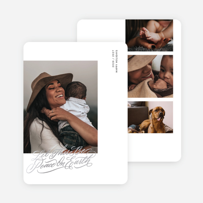 Foil Peaceful Elegance Holiday Cards - Gray