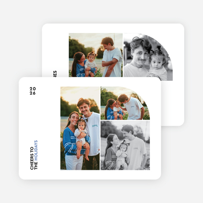 Mapped Moments Holiday Cards and Invitations - Blue