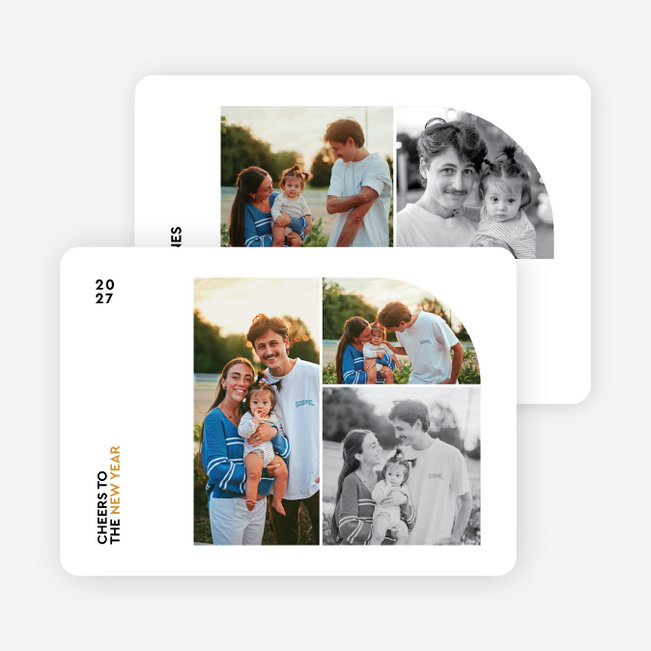 Mapped Moments New Year Cards and Invitations - Orange