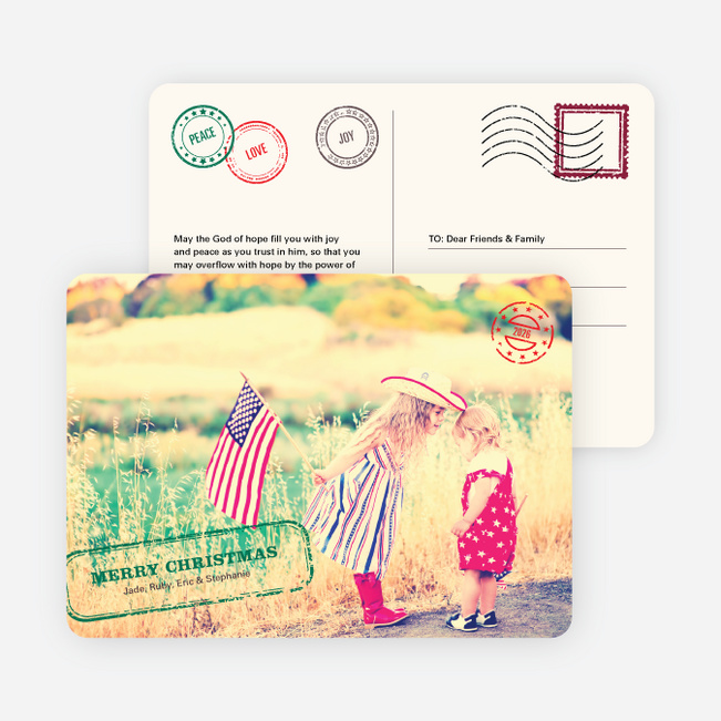 Season’s Greetings Postcards - Green