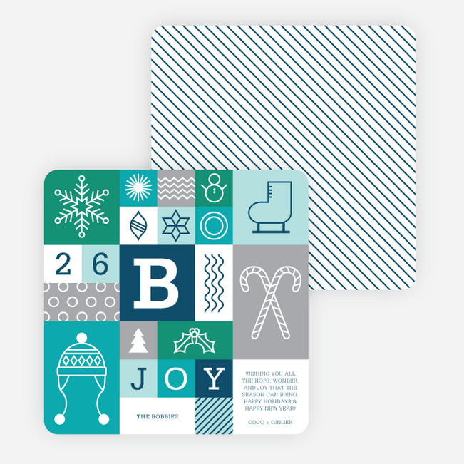 Winter Things Holiday Cards - Blue