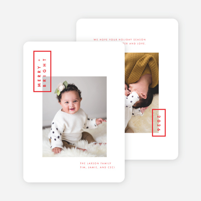 Brightness Wrapped Up Holiday Cards - Red