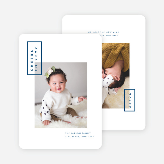 Brightness Wrapped Up Holiday Cards - Blue