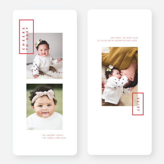 Brightness Wrapped Up Holiday Cards - Red